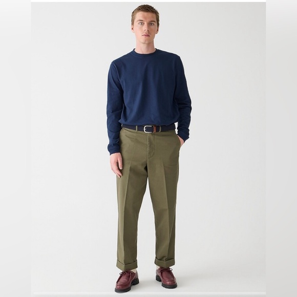 J. Crew Wallace and Barnes creased chino pant in herringbone NWT - Picture 2 of 5